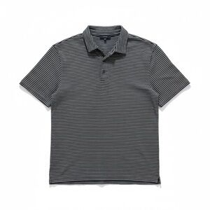 Vince Slim Fit Gray Stripe Polo Shirt Mens Medium 100% Cotton MSRP $198